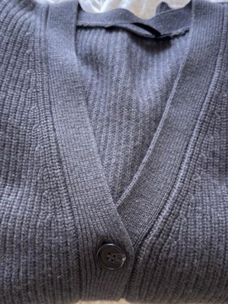 Jenni Kayne Charcoal Ribbed V-Neck Cardigan